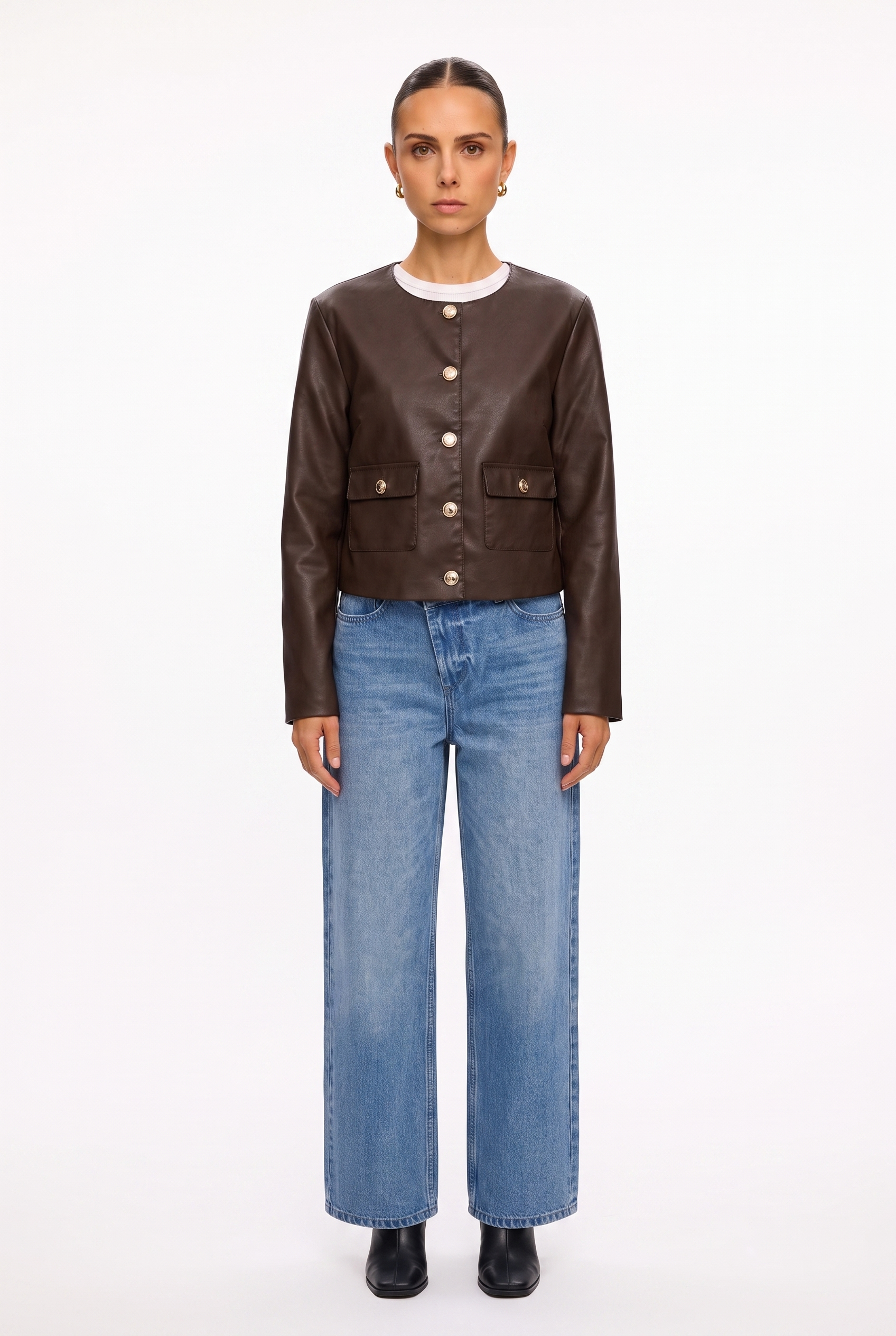 Chaqueta chocolate - cerrada