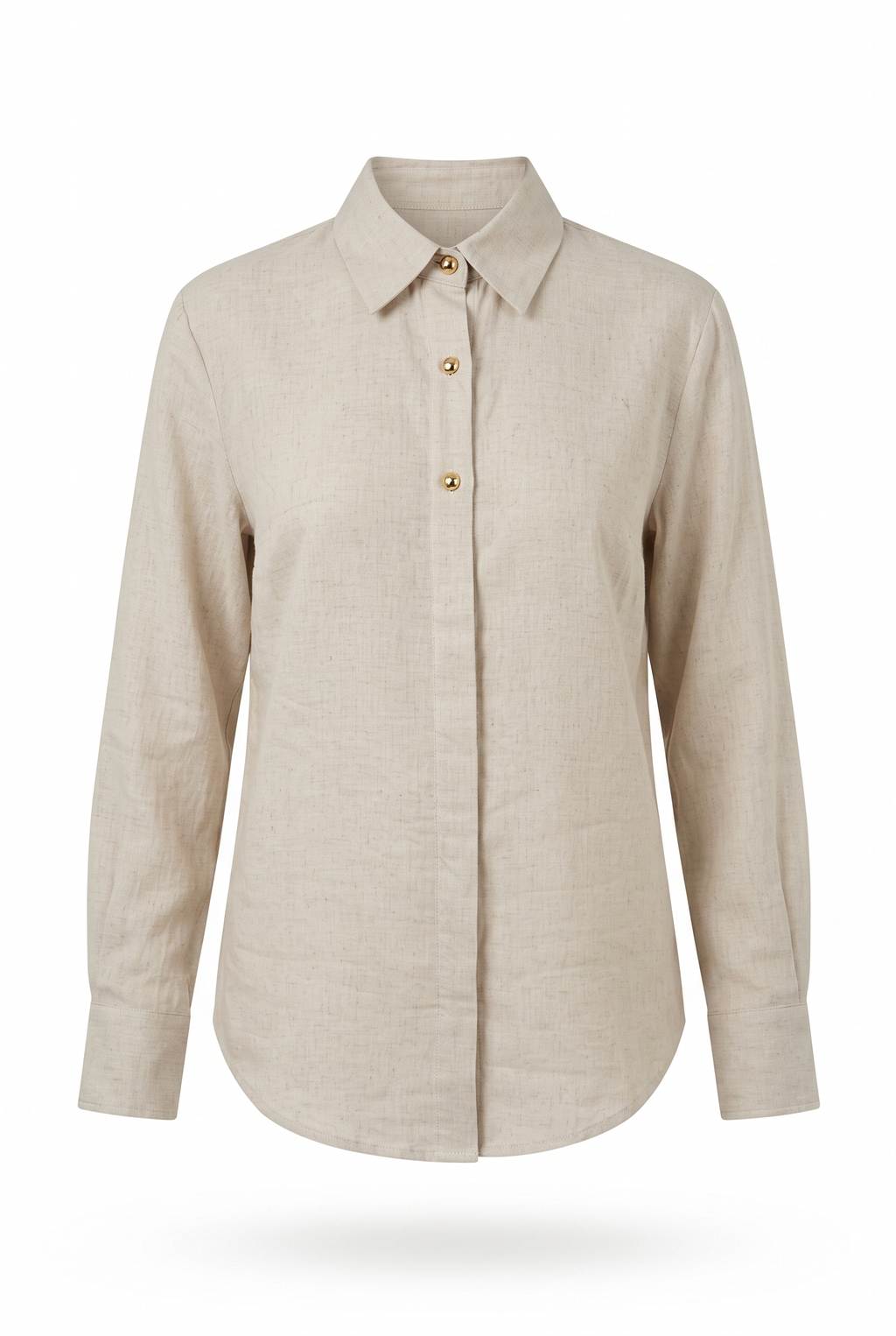 Camisa lino beige - producto