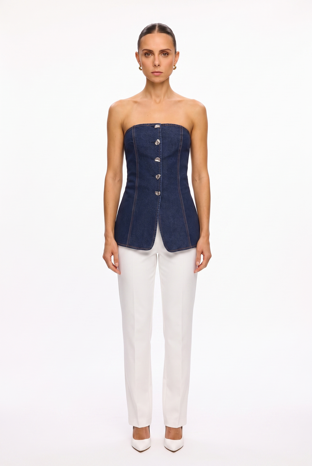 Top denim - frontal