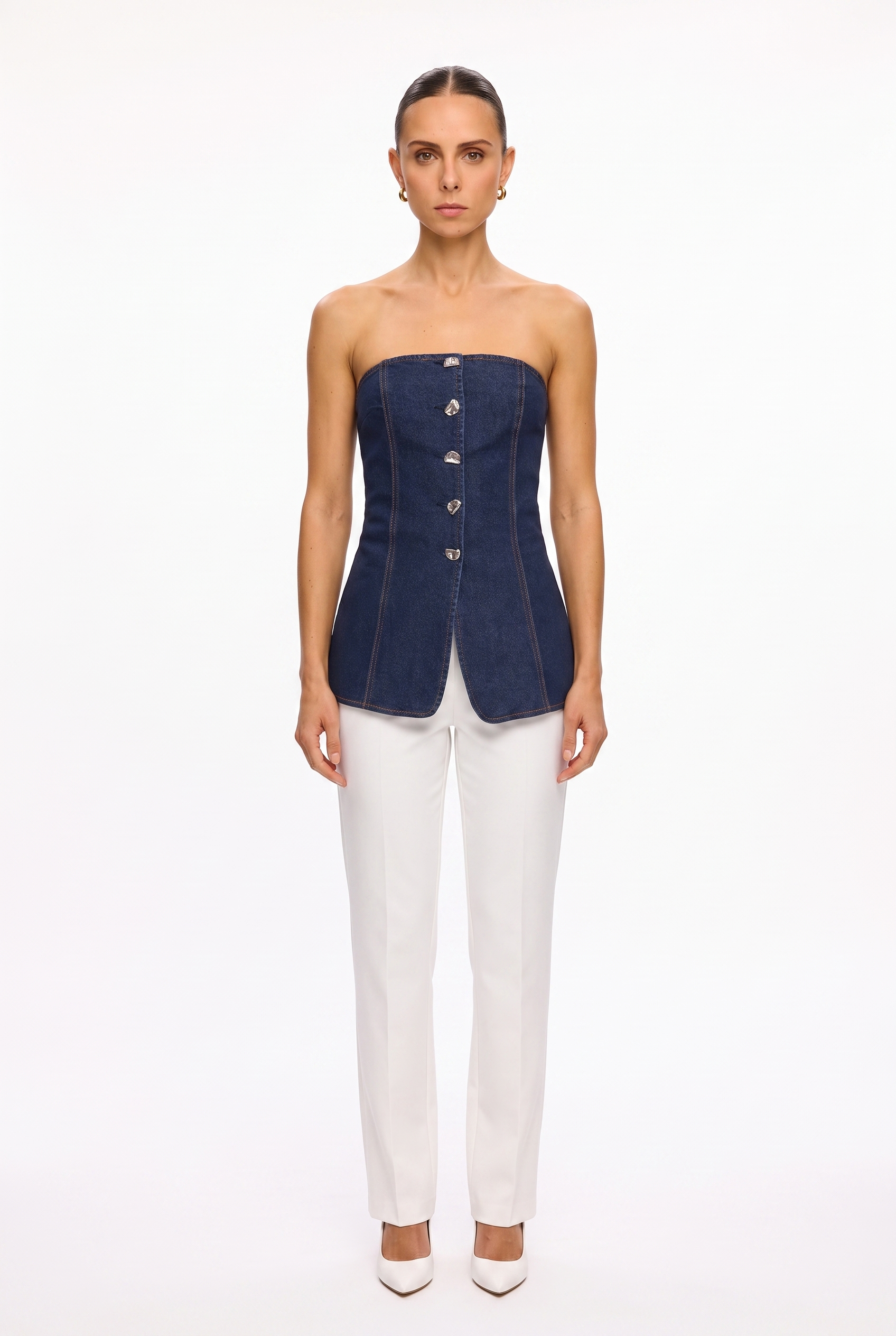 Top denim - frontal