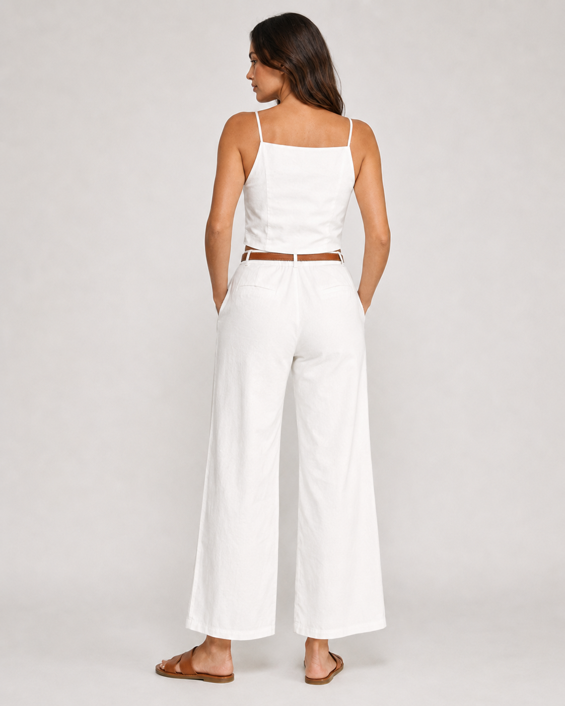 White Pant And Top Set