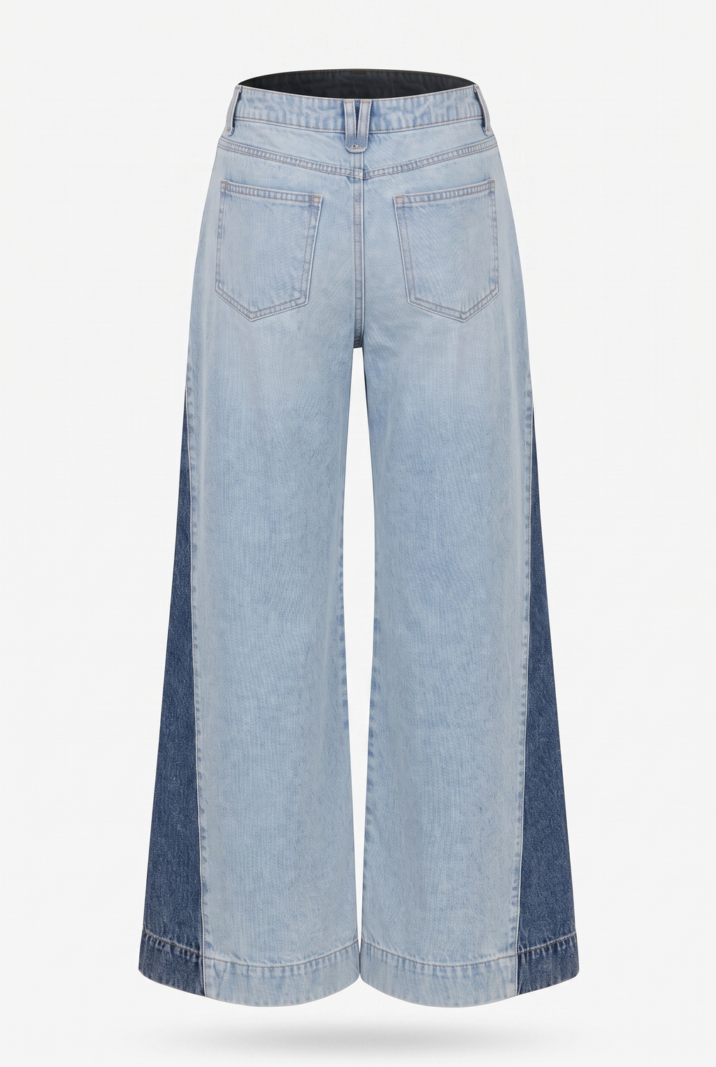 Jean wide leg bicolor - espalda
