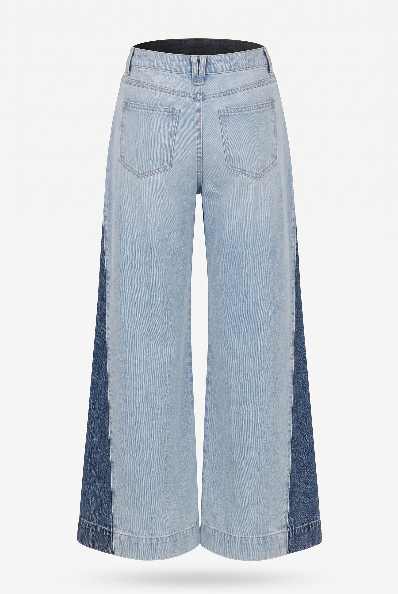 Jean wide leg bicolor - espalda