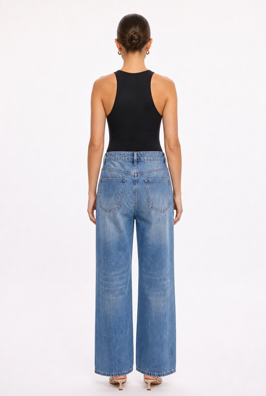 BLACK RACERBACK BODYSUIT - Alternate view